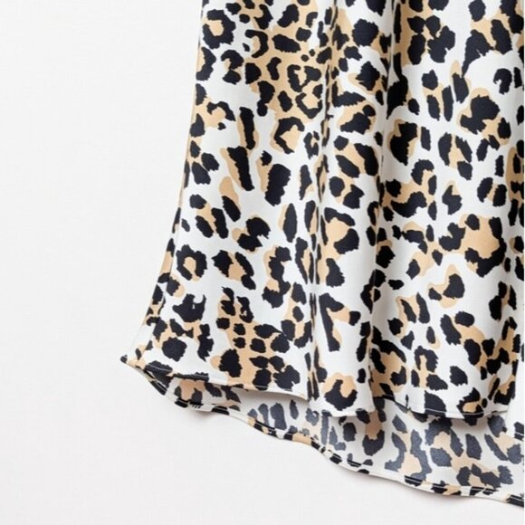 BABATON Only Slip Satin Midi Skirt Leopard 00 Aritzia - Picture 10 of 12